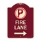 Signmission Fire Lane No Parking and Right Arrow Heavy-Gauge Aluminum Sign, 24" x 18", BU-1824-24019 A-DES-BU-1824-24019 - alternate 1
